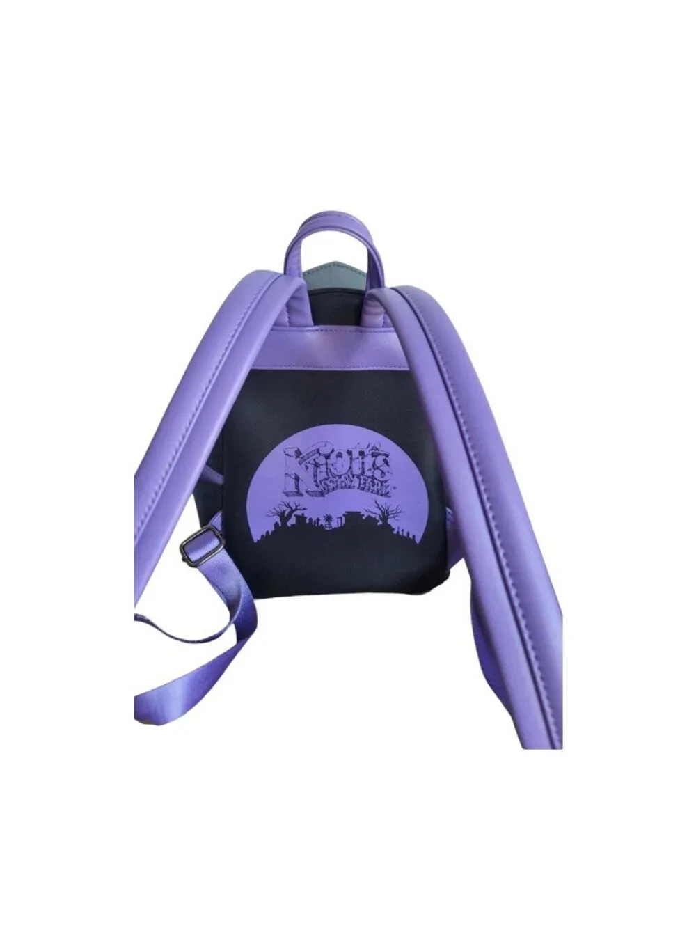 Loungefly Knott's Scary Farm Tombstone Purple K Mini Backpack Glows in Dark NWT